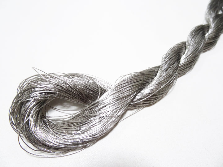 Japanese vintage Super rare Superb Real Platinum leaf thread embroidery 4 0.35mm