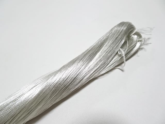 Japanese Vintage Superb Real Silver Leaf Thread SN1 Embroidery 1000M  0.16mm