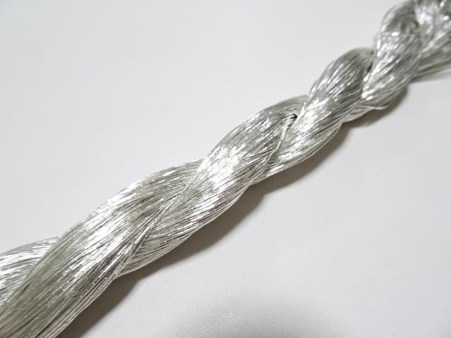 Japanese vintage real Silver leaf thread kinkoma embroidery S8 109yard Thickness 0.50mm