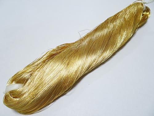 پ،zelkovajapanپ، Japanese Vintage Superb Gold Leaf Thread 423 Embroidery 1000M