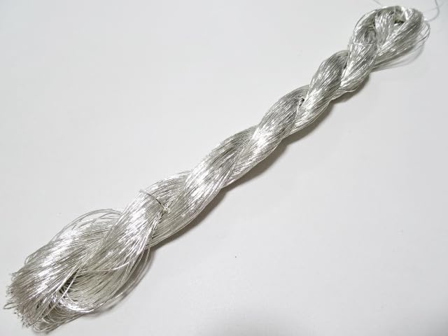 Japanese vintage real Silver leaf thread kinkoma embroidery S8 109yard Thickness 0.50mm