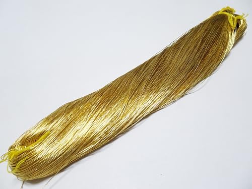 پ،zelkovajapanپ، Special Price! Japanese Vintage Rare Superb 24K Gold Leaf Thread 500M Embroidery 5 0.40mm