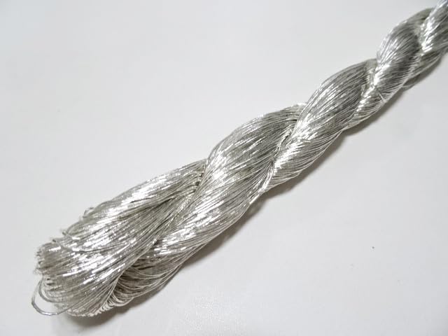 Japanese Vintage Real Silver Leaf Thread kinkoma Embroidery S10 100M 0.65mm