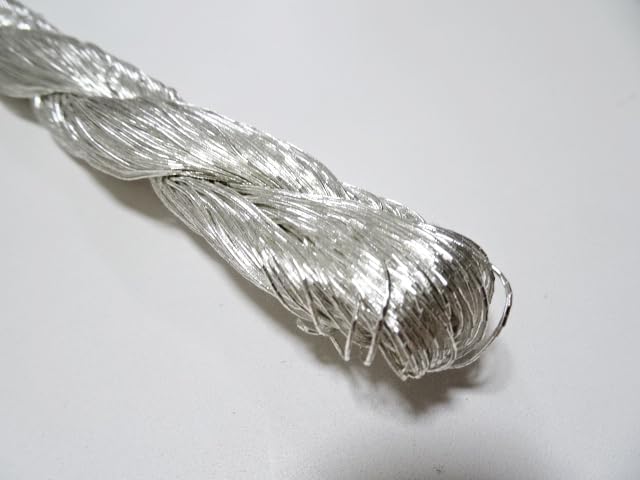 Japanese Vintage Real Silver Leaf Thread kinkoma Embroidery S10 100M 0.65mm