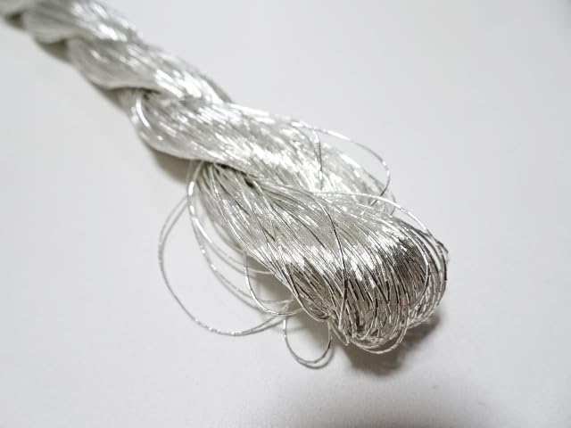 Japanese vintage real Silver leaf thread kinkoma embroidery S8 109yard Thickness 0.50mm