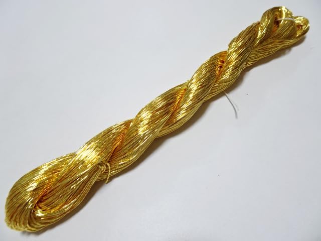 پ،zelkovajapanپ، Japanese Vintage Gold Leaf Thread kinkoma Embroidery 10 100M 0.65mm