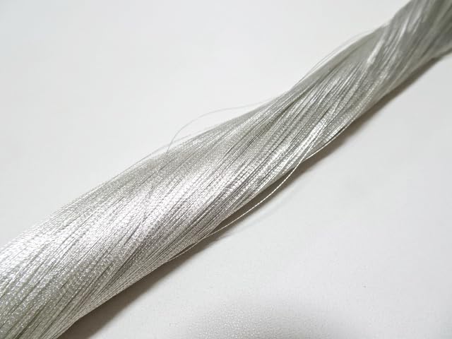Japanese Vintage Superb Real Silver Leaf Thread SN1 Embroidery 1000M  0.16mm