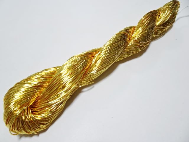 پ،zelkovajapanپ، Japanese Vintage Gold Leaf Thread kinkoma Embroidery 12 100M 0.75mm