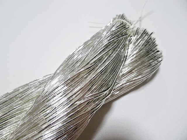Japanese vintage real Silver leaf thread kinkoma embroidery S18 109yard Thickness 1.1mm