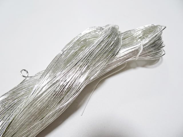 Japanese Vintage Real Silver Leaf Thread kinkoma Embroidery S12 100M 0.75mm