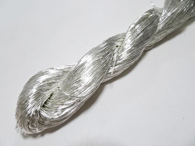 Japanese Vintage Real Silver Leaf Thread kinkoma Embroidery S12 100M 0.75mm