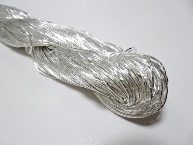 Japanese vintage real Silver leaf thread kinkoma embroidery S16 109yard Thickness 0.90mm