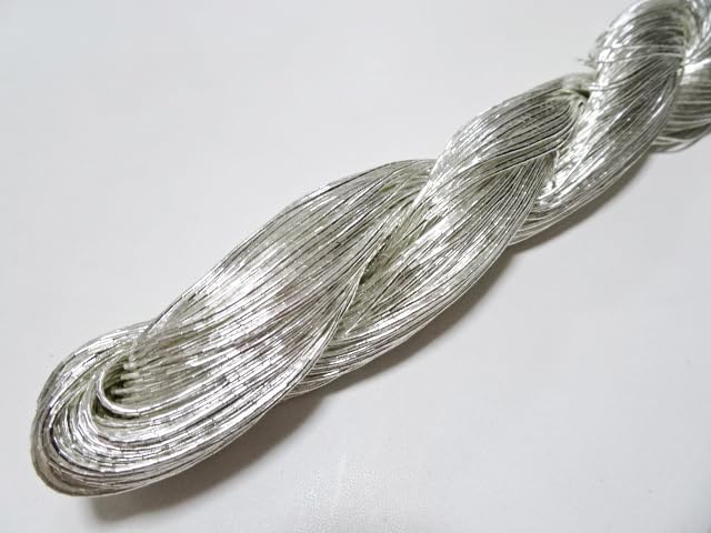 Japanese Vintage Real Silver Leaf Thread kinkoma Embroidery S14 100M 0.85mm