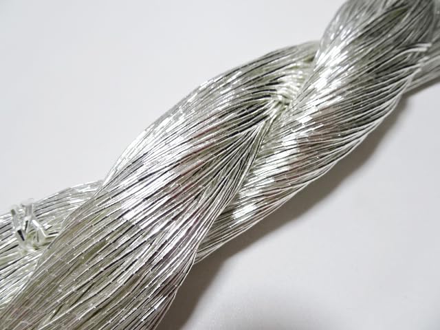 Japanese vintage real Silver leaf thread kinkoma embroidery S18 109yard Thickness 1.1mm