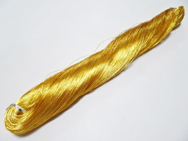 Japanese Vintage Superb Gold Leaf Thread 2.527 Embroidery 1000M, silver