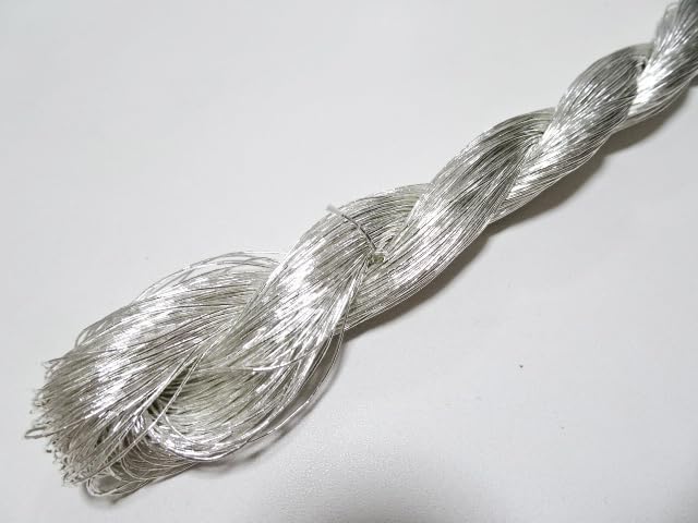 Japanese vintage real Silver leaf thread kinkoma embroidery S8 109yard Thickness 0.50mm