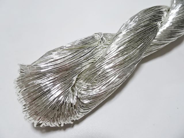 Japanese vintage real Silver leaf thread kinkoma embroidery S18 109yard Thickness 1.1mm