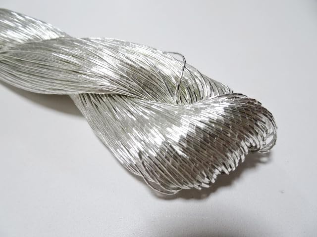 Japanese Vintage Real Silver Leaf Thread kinkoma Embroidery S12 100M 0.75mm