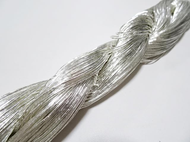 Japanese Vintage Real Silver Leaf Thread kinkoma Embroidery S14 100M 0.85mm