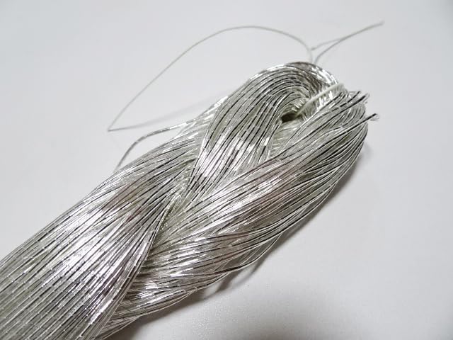 Japanese vintage real Silver leaf thread kinkoma embroidery S16 109yard Thickness 0.90mm
