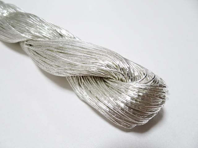 Japanese Vintage Real Silver Leaf Thread kinkoma Embroidery S14 100M 0.85mm