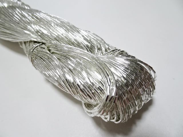 Japanese vintage real Silver leaf thread kinkoma embroidery S18 109yard Thickness 1.1mm
