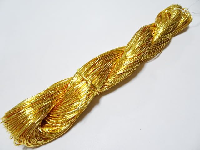 پ،zelkovajapanپ، Japanese Vintage Gold Leaf Thread kinkoma Embroidery 14 100M 0.85mm