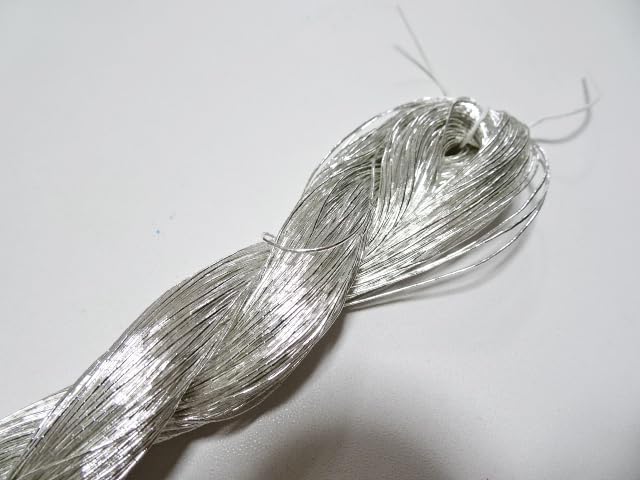 Japanese vintage real Silver leaf thread kinkoma embroidery S8 109yard Thickness 0.50mm