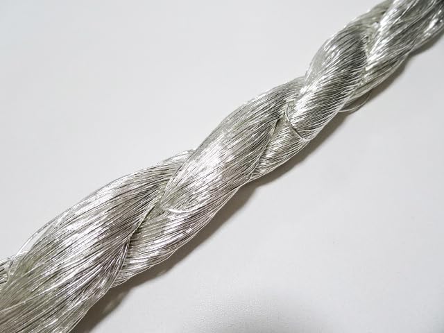 Japanese Vintage Real Silver Leaf Thread kinkoma Embroidery S10 100M 0.65mm