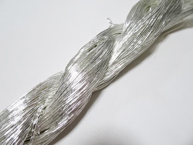 Japanese Vintage Real Silver Leaf Thread kinkoma Embroidery S12 100M 0.75mm