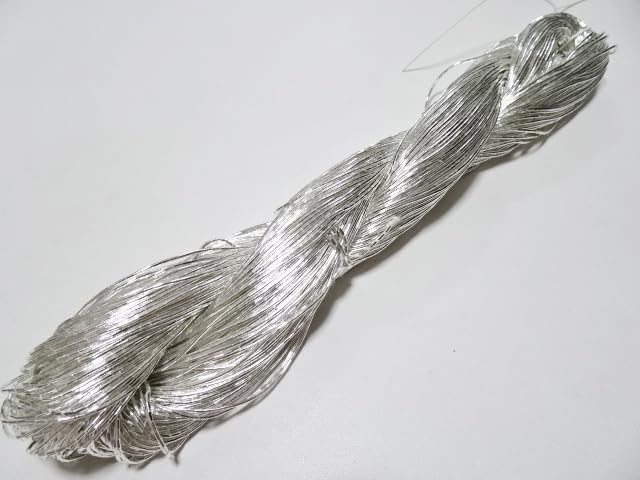 Japanese vintage real Silver leaf thread kinkoma embroidery S16 109yard Thickness 0.90mm