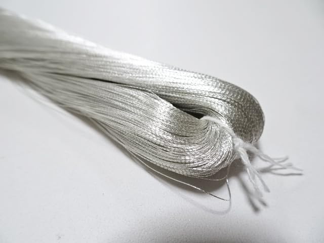 Japanese Vintage Superb Real Silver Leaf Thread SN1 Embroidery 1000M  0.16mm