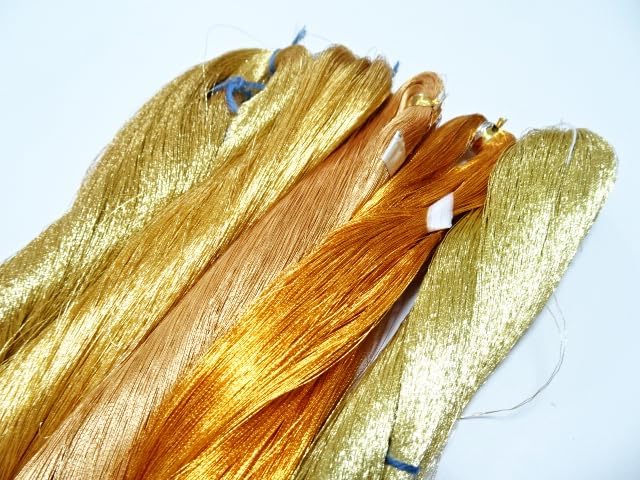 Japanese vintage gold leaf thread 5sets embroidey 5468yard Thickness 0.16mm 3351