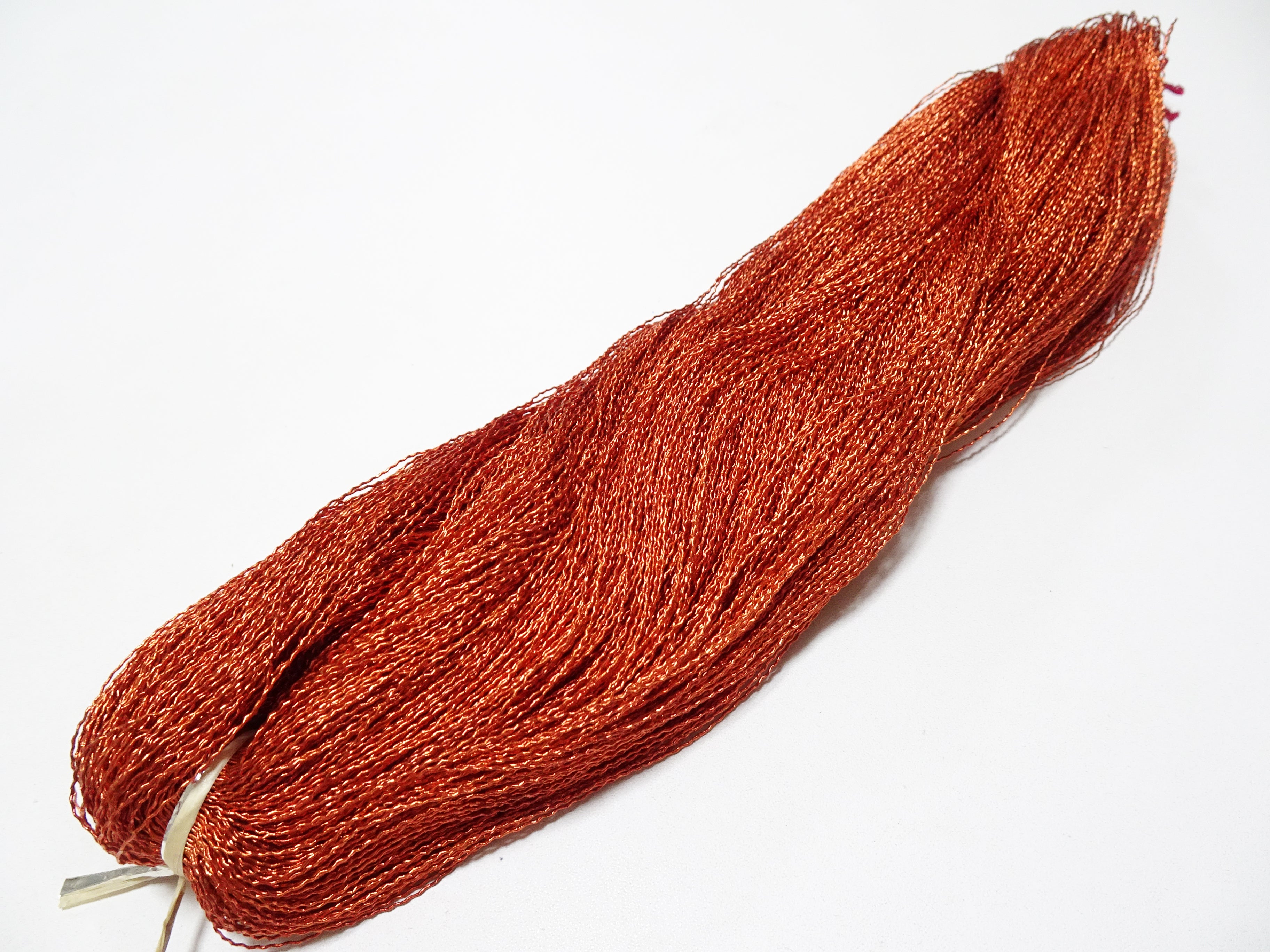 Japanese vintage high class aluminum leaf thread Red rust embroidery 500M 7458