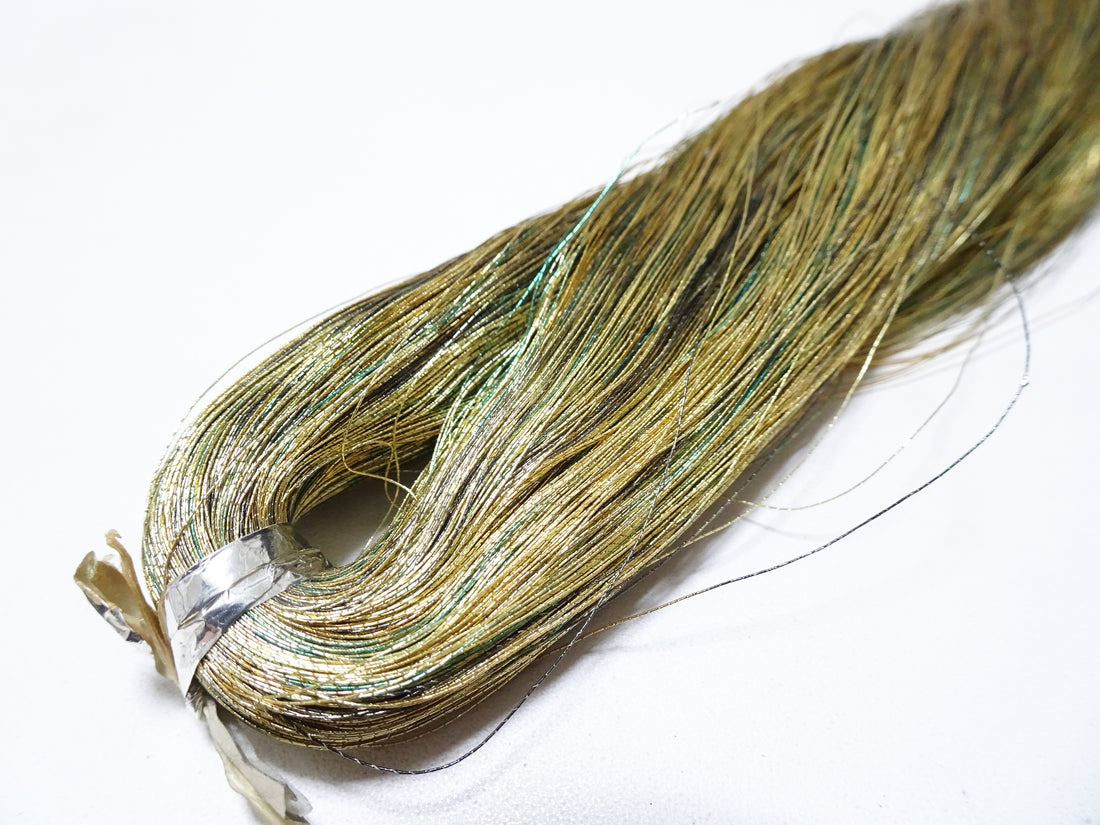 Japanese vintage high class aluminum leaf thread raten 1 embroidery 1000M