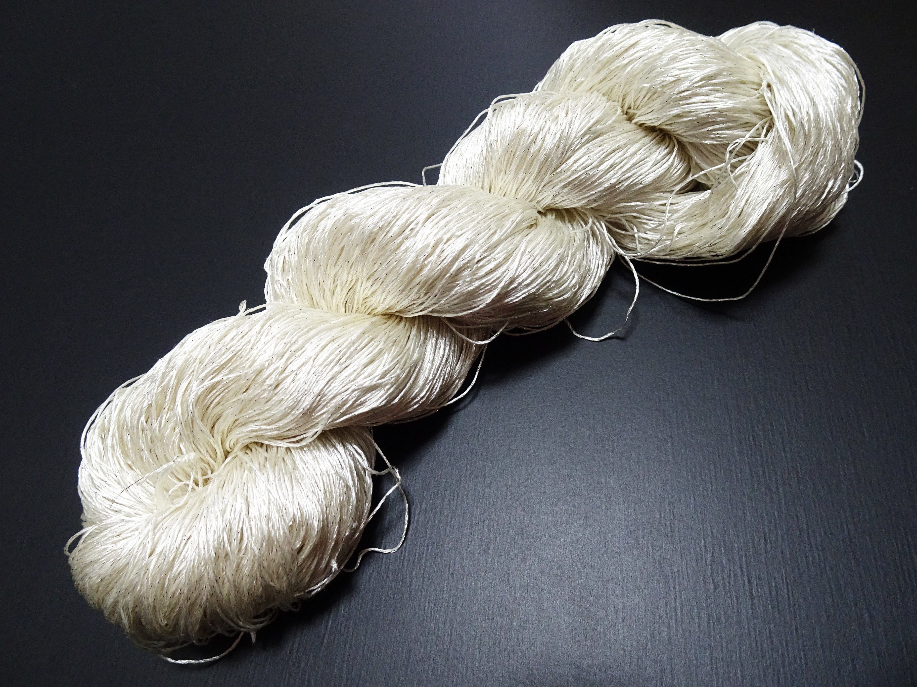 Japanese Vintage High Class Rare Silk Thread Mixture of Silver embroidery 17679