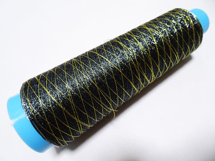 Special price!! Japanese Vintage Rare Metallic thread 3-color gradient gold /greenish black/ silver Weaving & embroidery 1000M 16687  0.35mm