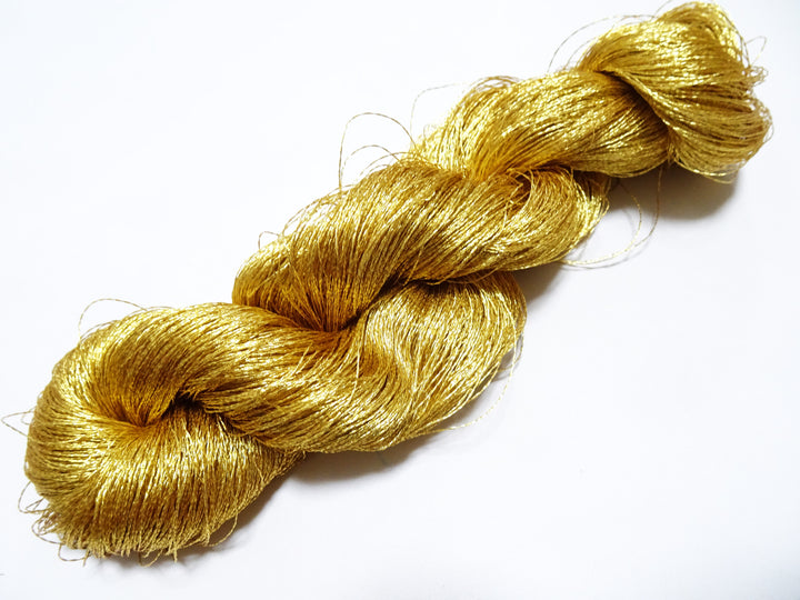 Special Price!! Japanese Vintage Rare Double Twist Gold leaf thread Embroidery  15354