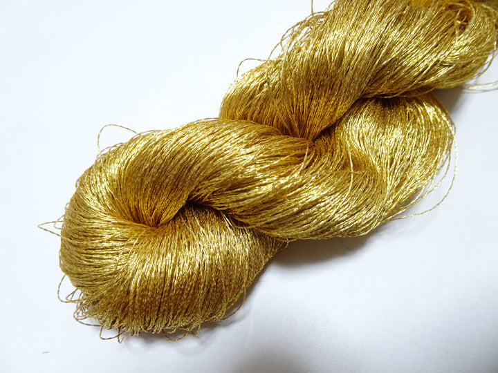 Special Price!! Japanese Vintage Rare Double Twist Gold leaf thread Embroidery  15354