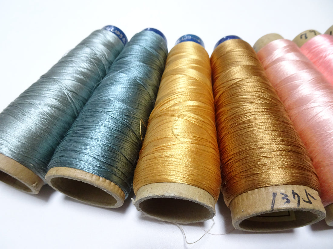 Special Price!! Japanese vintage silk thread 10sets embroidery Over 6,000 meters  16349