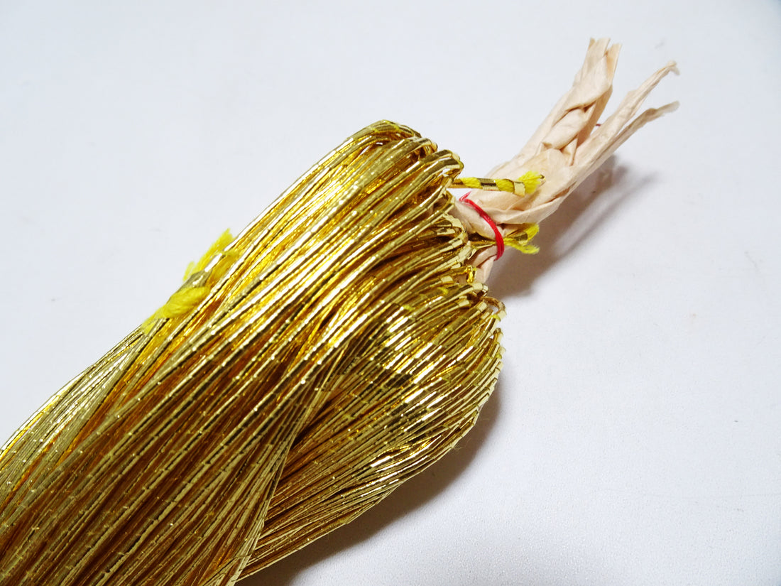 Special price!Japanese vintage rare Superb 24K gold leaf thread embroidery 18  1.10mm