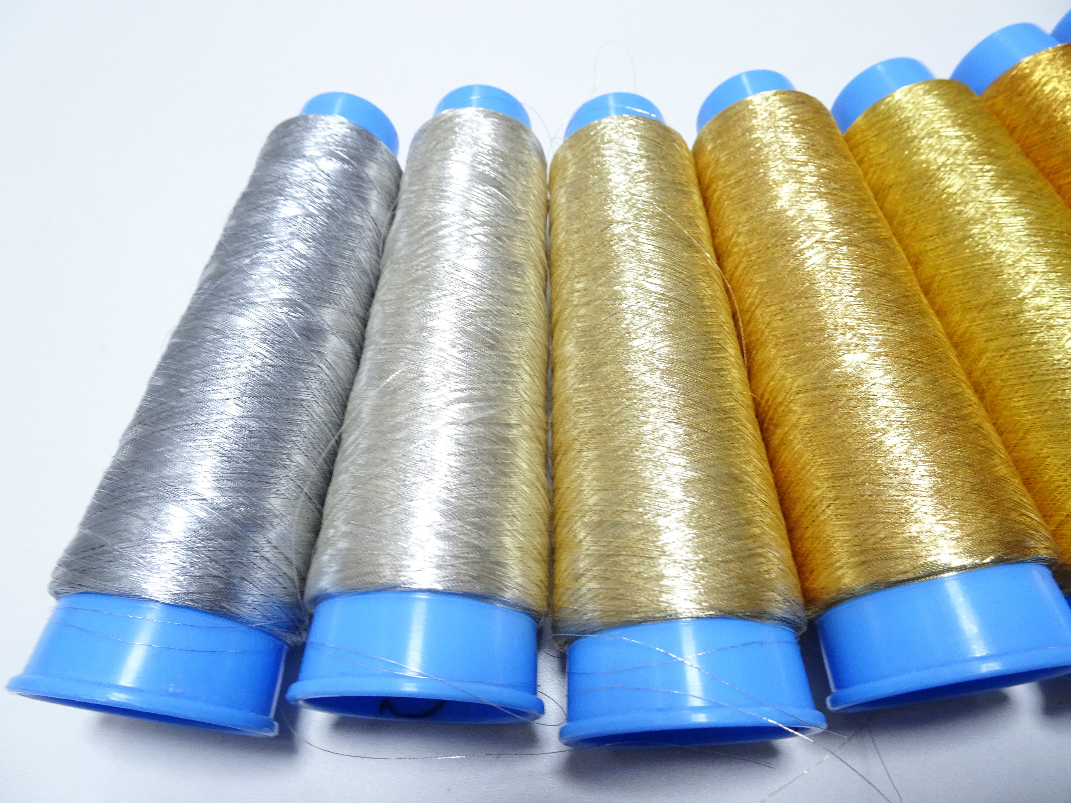 Japanese vintage gold leaf thread & silver leaf thread 8sets embroidey 0.1mm 8000M 8790