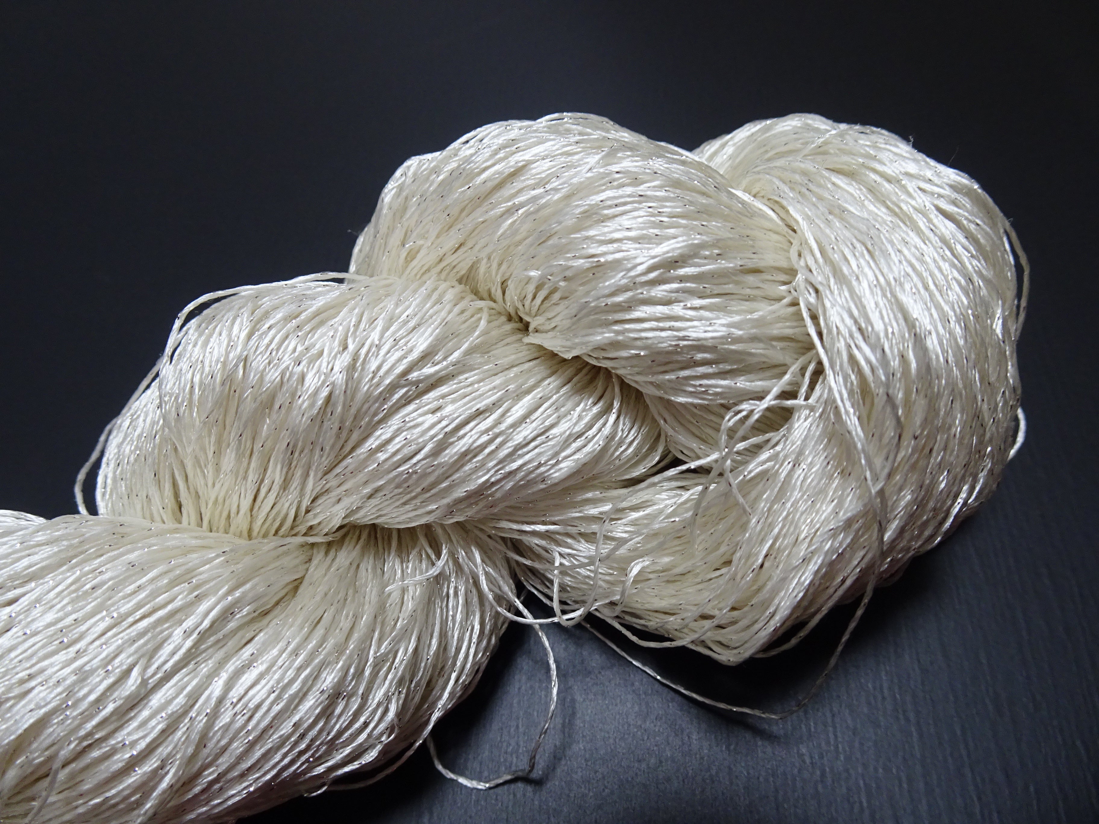 Japanese Vintage High Class Rare Silk Thread Mixture of Silver embroidery 17679