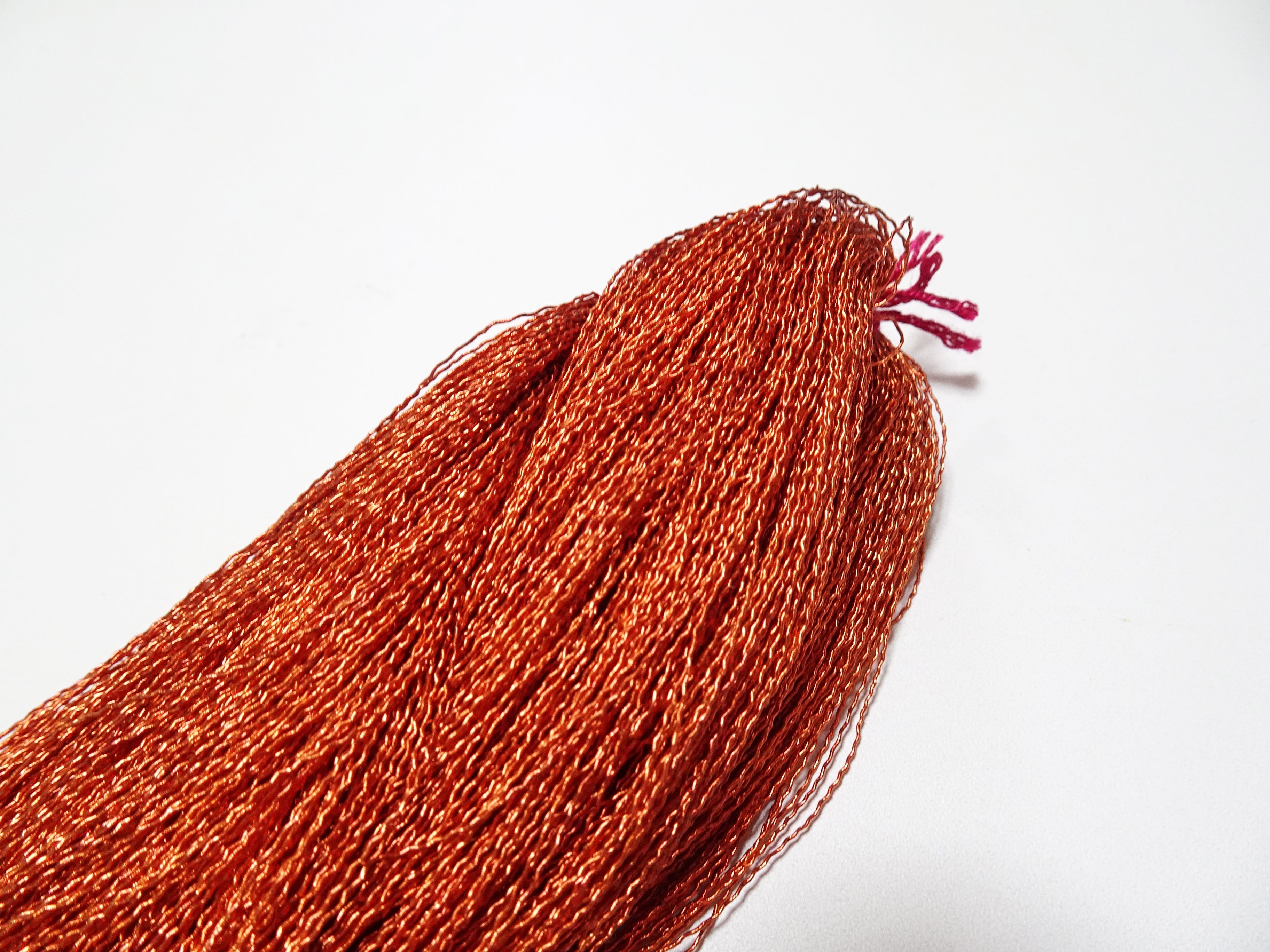 Japanese vintage high class aluminum leaf thread Red rust embroidery 500M 7458