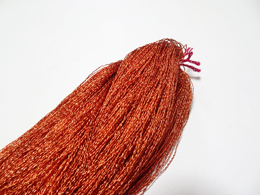 Japanese vintage high class aluminum leaf thread Red rust embroidery 500M 7458