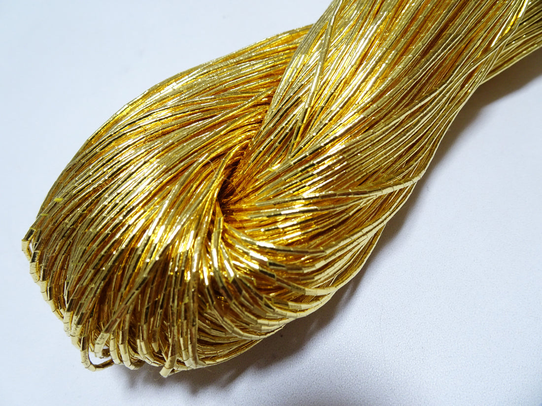 Special price!Japanese vintage rare Superb 24K gold leaf thread embroidery 18  1.10mm