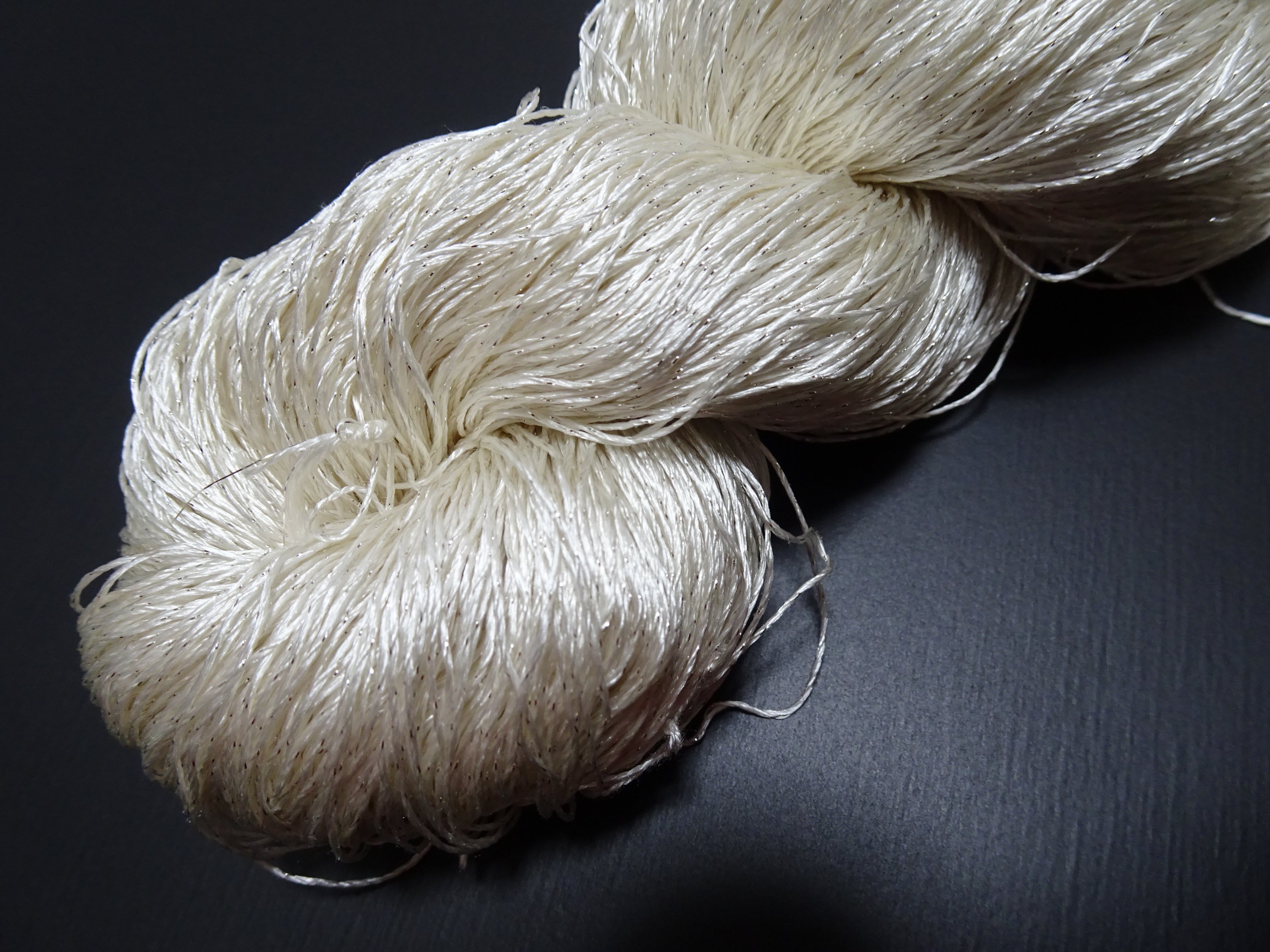 Japanese Vintage High Class Rare Silk Thread Mixture of Silver embroidery 17679