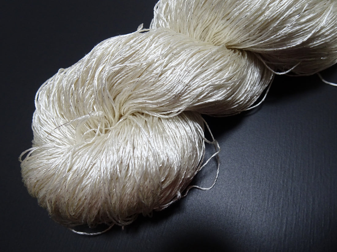 Japanese Vintage High Class Rare Silk Thread Mixture of Silver embroidery 17679