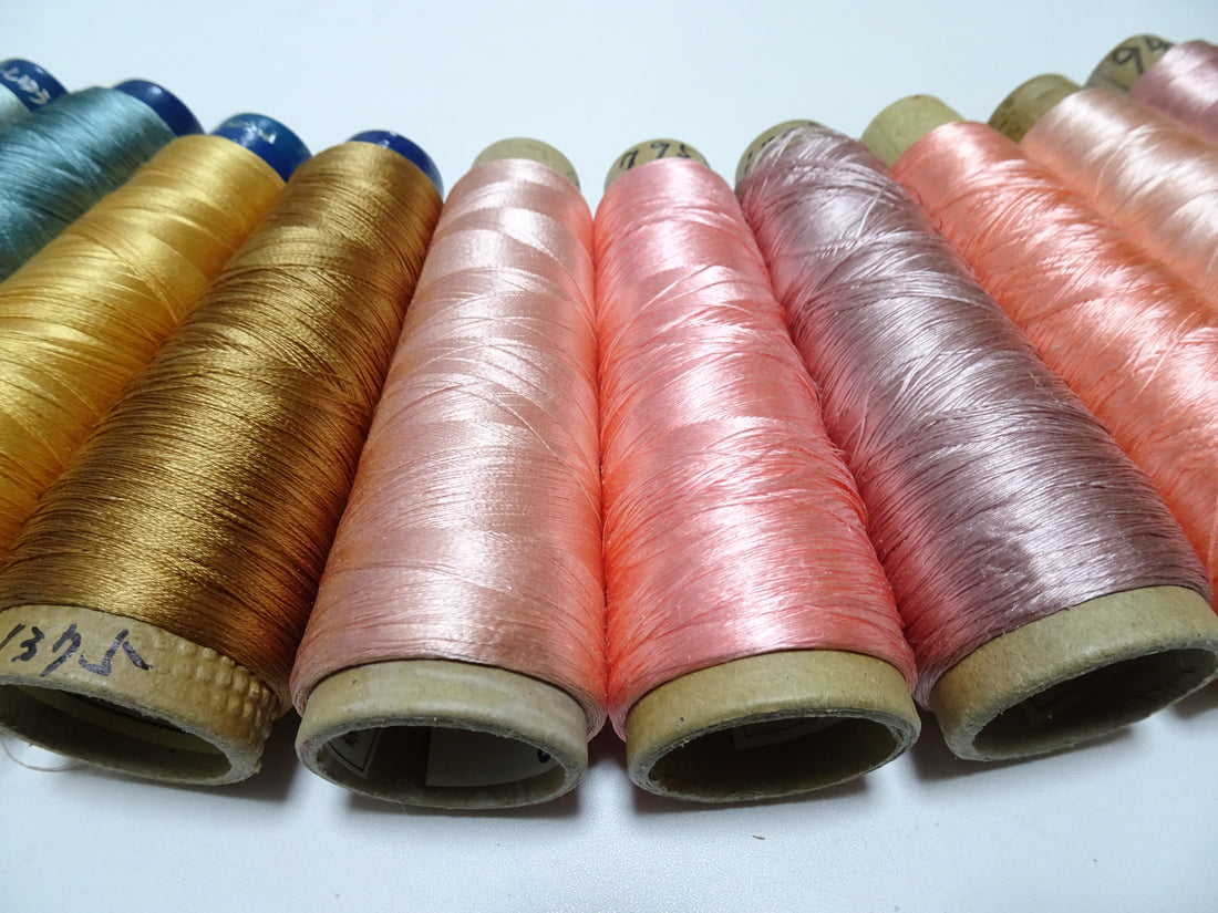 Special Price!! Japanese vintage silk thread 10sets embroidery Over 6,000 meters  16349