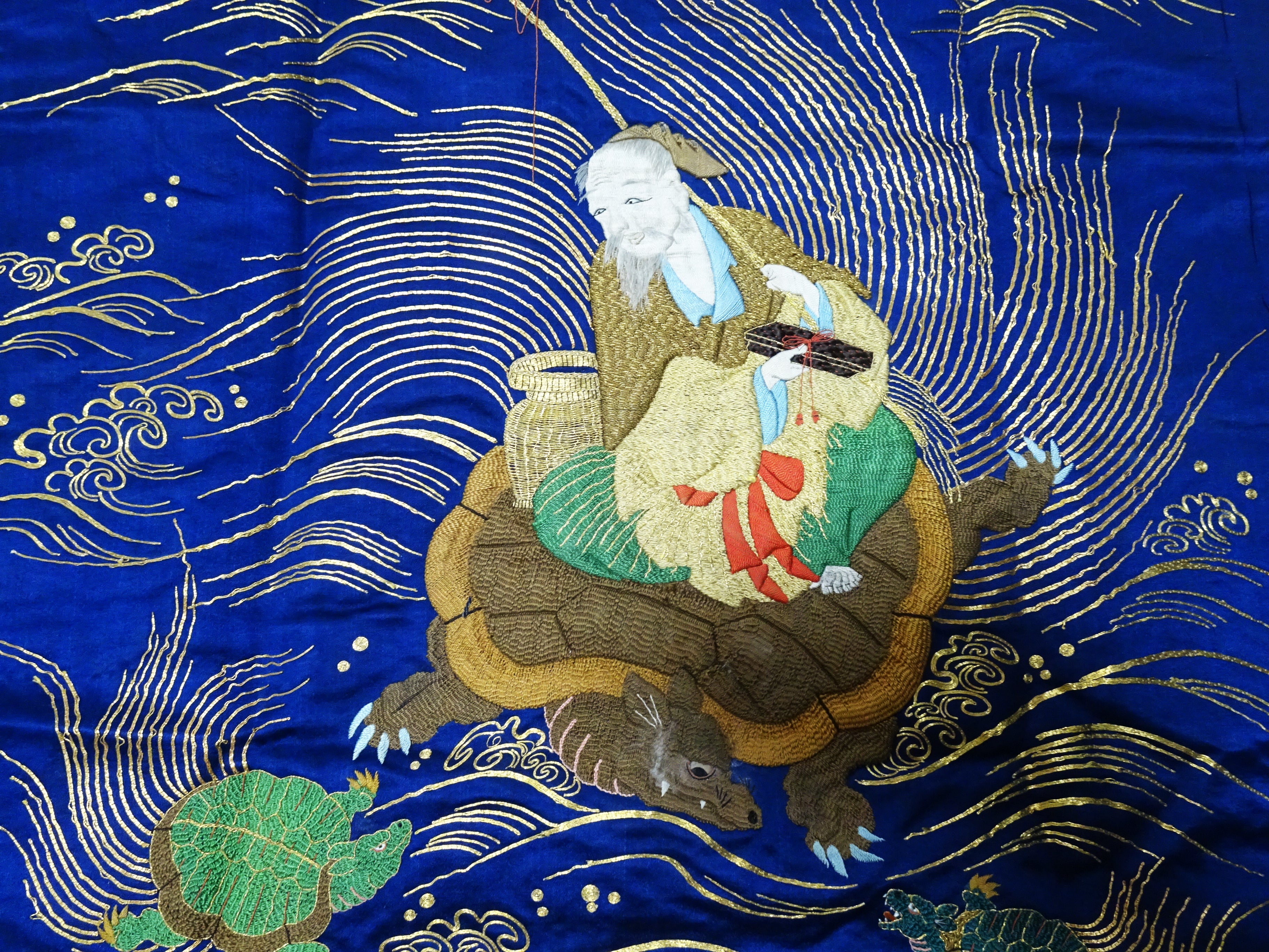 Japanese Antique high quality Super Rare Fukusa  Embroidery 7677